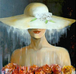 MKAZ515 Набор алмазный «Незнакомка в шляпе с розами»