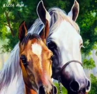 MKAZ554 Набор алмазный «Лошадь с жеребенком3»