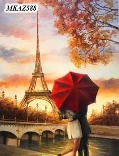 MKAZ588 Набор алмазный «Пара под зонтом Париж»