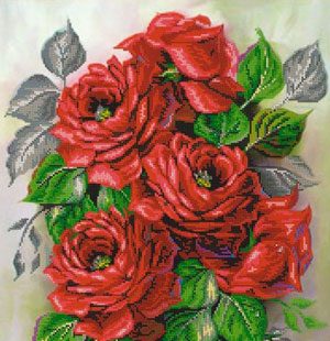 MKAZ644 Набор алмазный  «Красные розы»