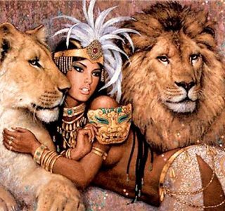 MKAZ698 Набор алмазный «Клеопатра и львы»