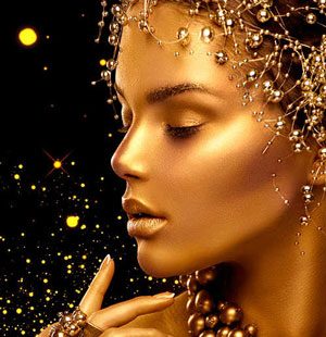 MKAZ812 Набор алмазный «Девушка в золоте»
