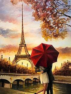 MKAZ814 Набор алмазный «Поцелуй под зонтиком.Париж»